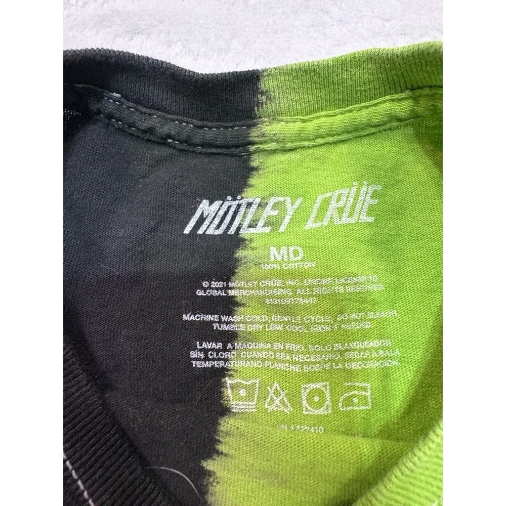 Motley Crue T-Shirt Mens Med. Dr Feelgood Split Dye Graphic Print Skater Grunge‎